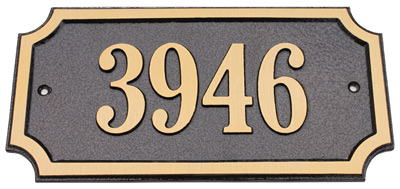 Majestic Solid Brass Chamford Address Plaques