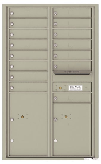4C14D15 Surface Mount Commercial 4C Mailboxes