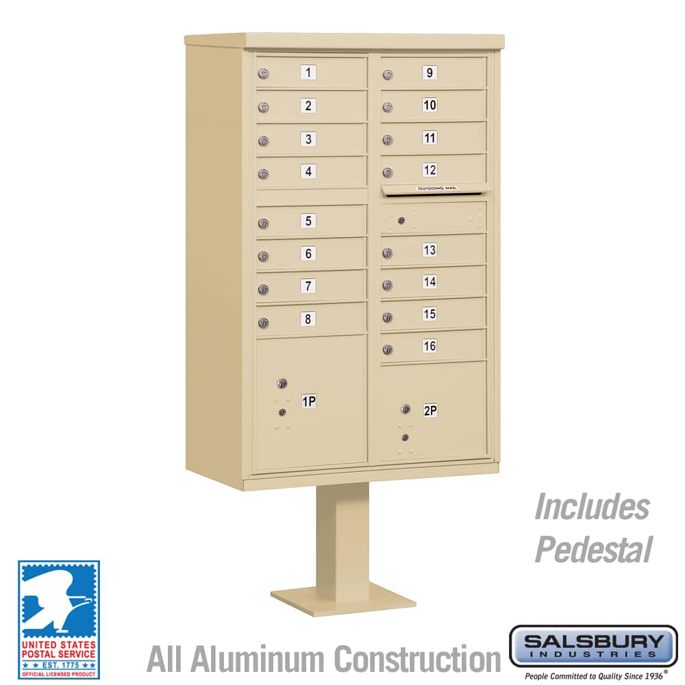 Salsbury 16 Door Cluster Mailbox 3316 Product Image