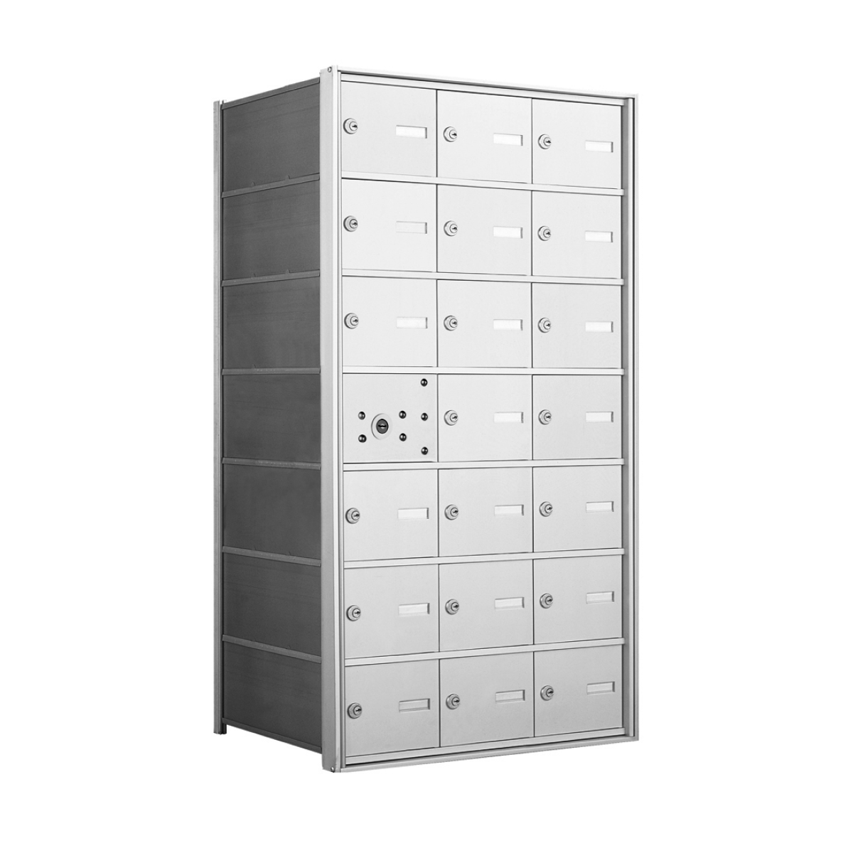 1400 Series Horizontal Front Loading Mailboxes in Anodized Aluminum Finish – 20 Tenant Doors And 1 USPS Master Door Product Image