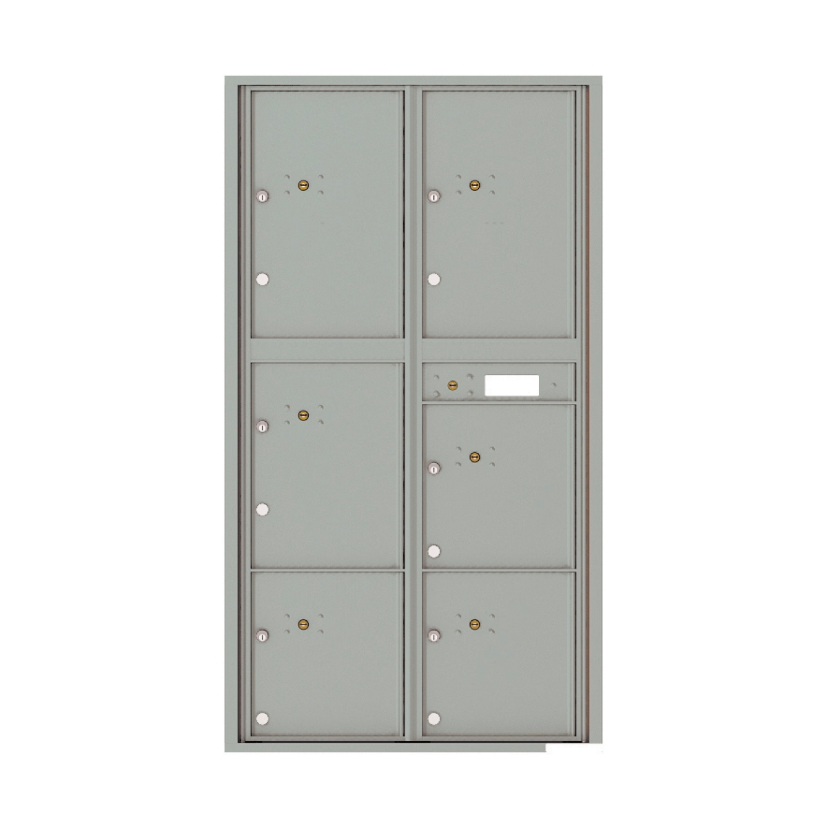 Surface Mount 4C Horizontal Mailbox – 6 Parcel Locker – Front Loading – 4C16D-6P-4CSM16D – USPS Approved Product Image
