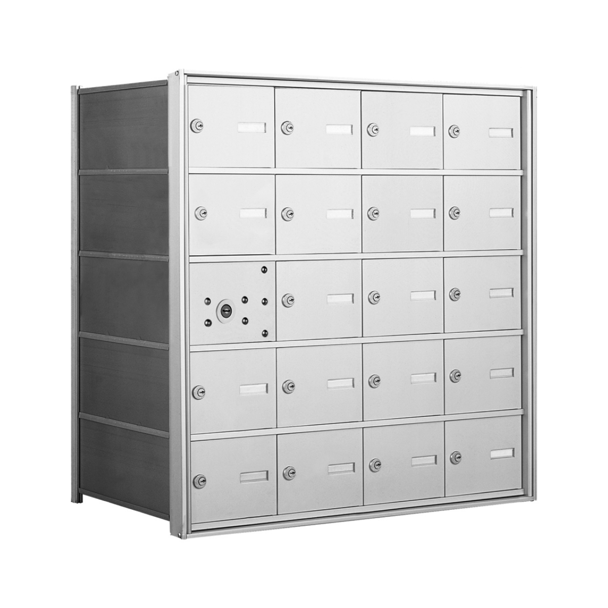 1400 Series Horizontal Front-Loading Mailboxes in Anodized Aluminum Finish – 19 Tenant Doors And 1 USPS Master Door Product Image