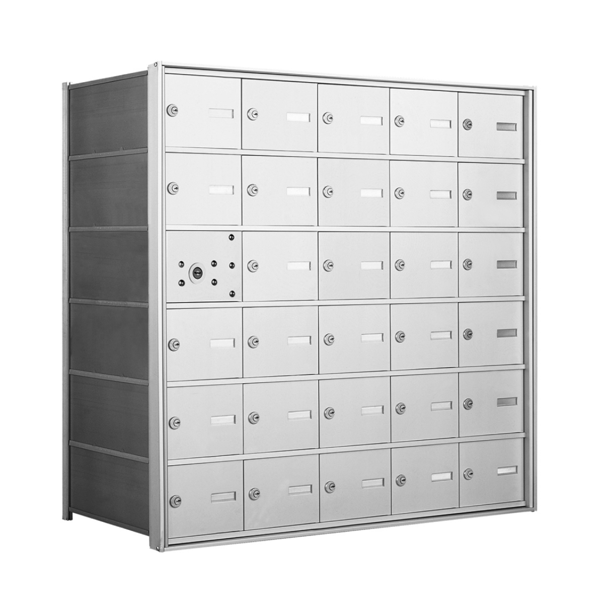1400 Series Horizontal Front Loading Mailboxes in Anodized Aluminum Finish – 29 Tenant Doors And 1 USPS Master Door Product Image