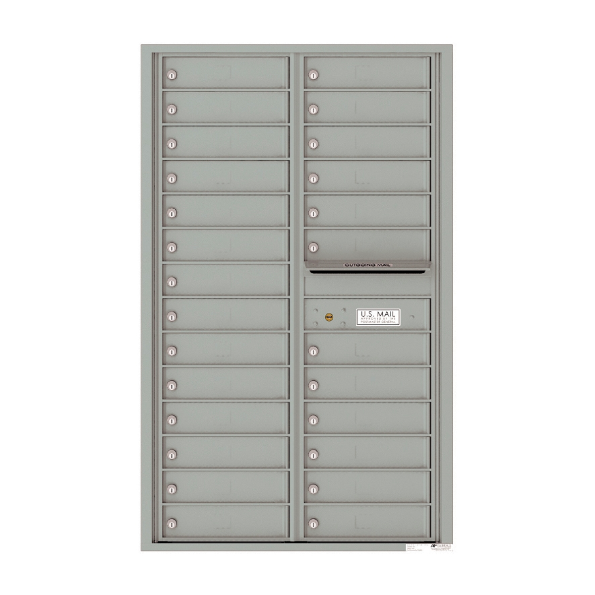Recessed 4C Horizontal Mailbox – 26 Doors – Front Loading – 4C14D-26-CK25750 – Private Delivery Product Image