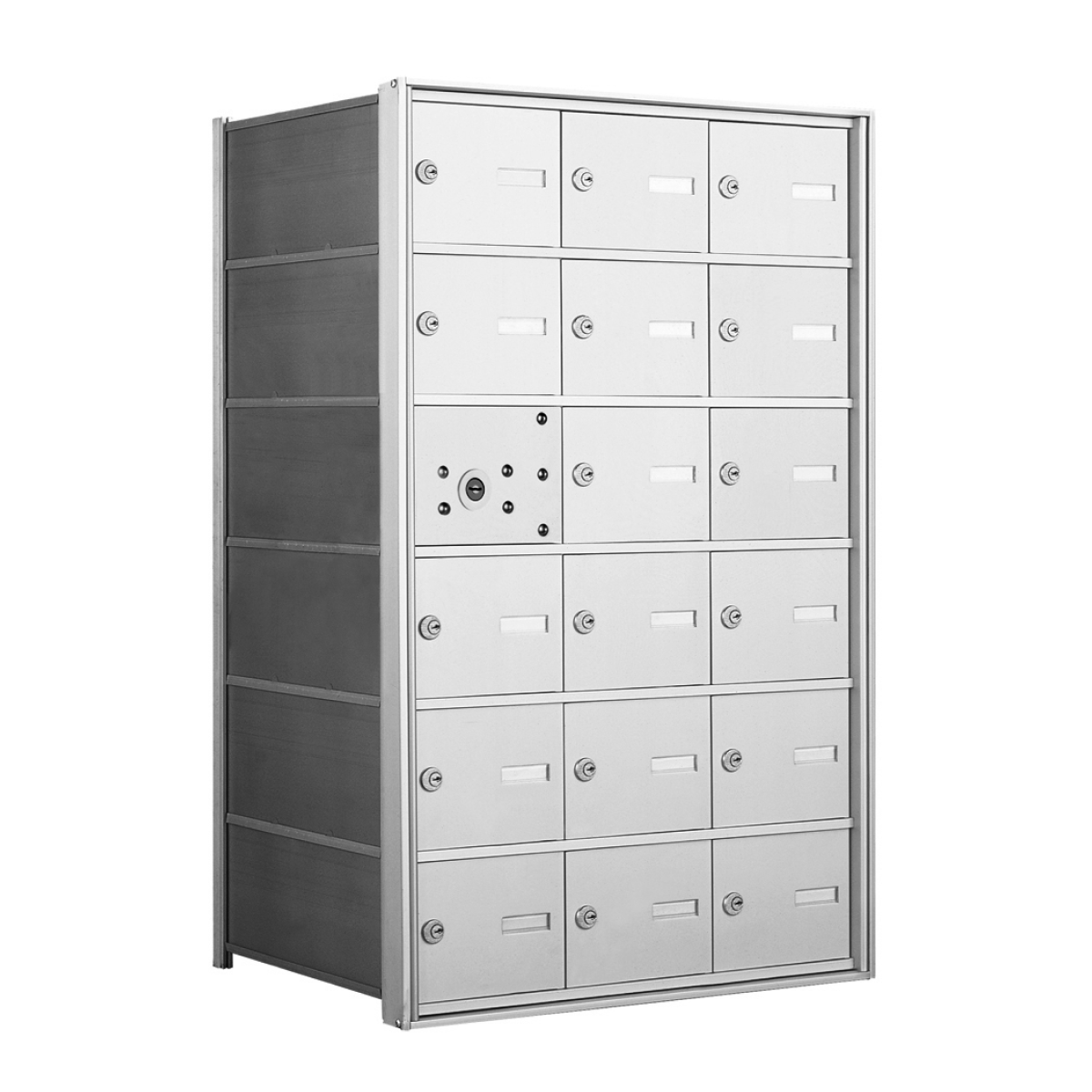 1400 Series Front-Loading Horizontal Mailboxes in Anodized Aluminum Finish – 17 Tenant Doors And 1 USPS Master Door Product Image