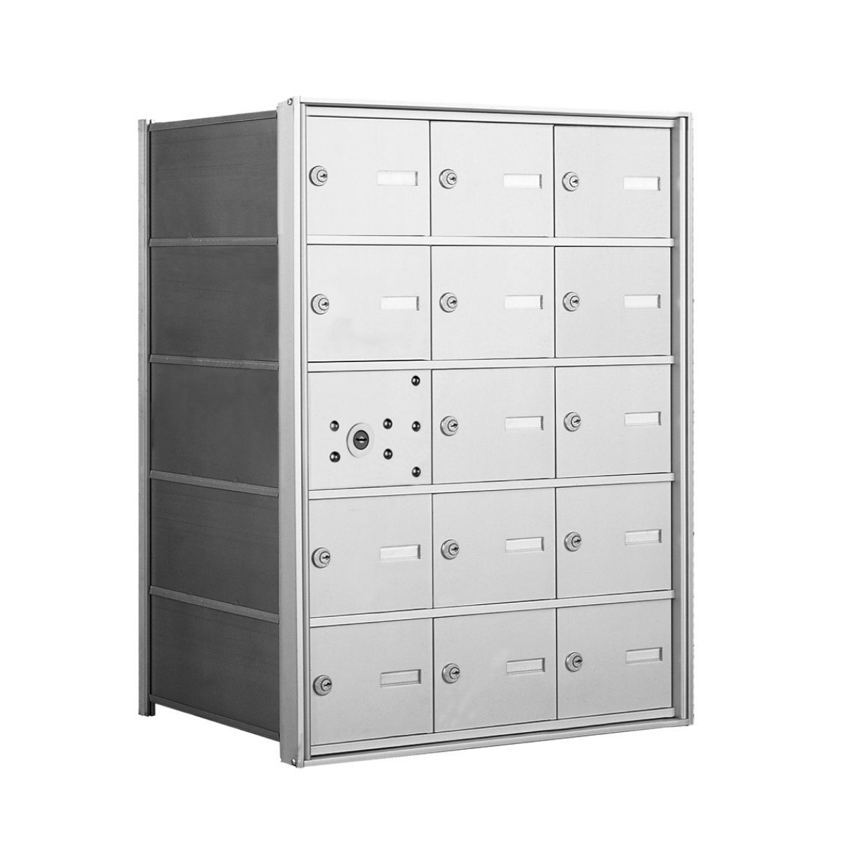 1400 Series Front-Loading Horizontal Mailboxes in Anodized Aluminum Finish – 14 Tenant Doors And 1 USPS Master Door Product Image