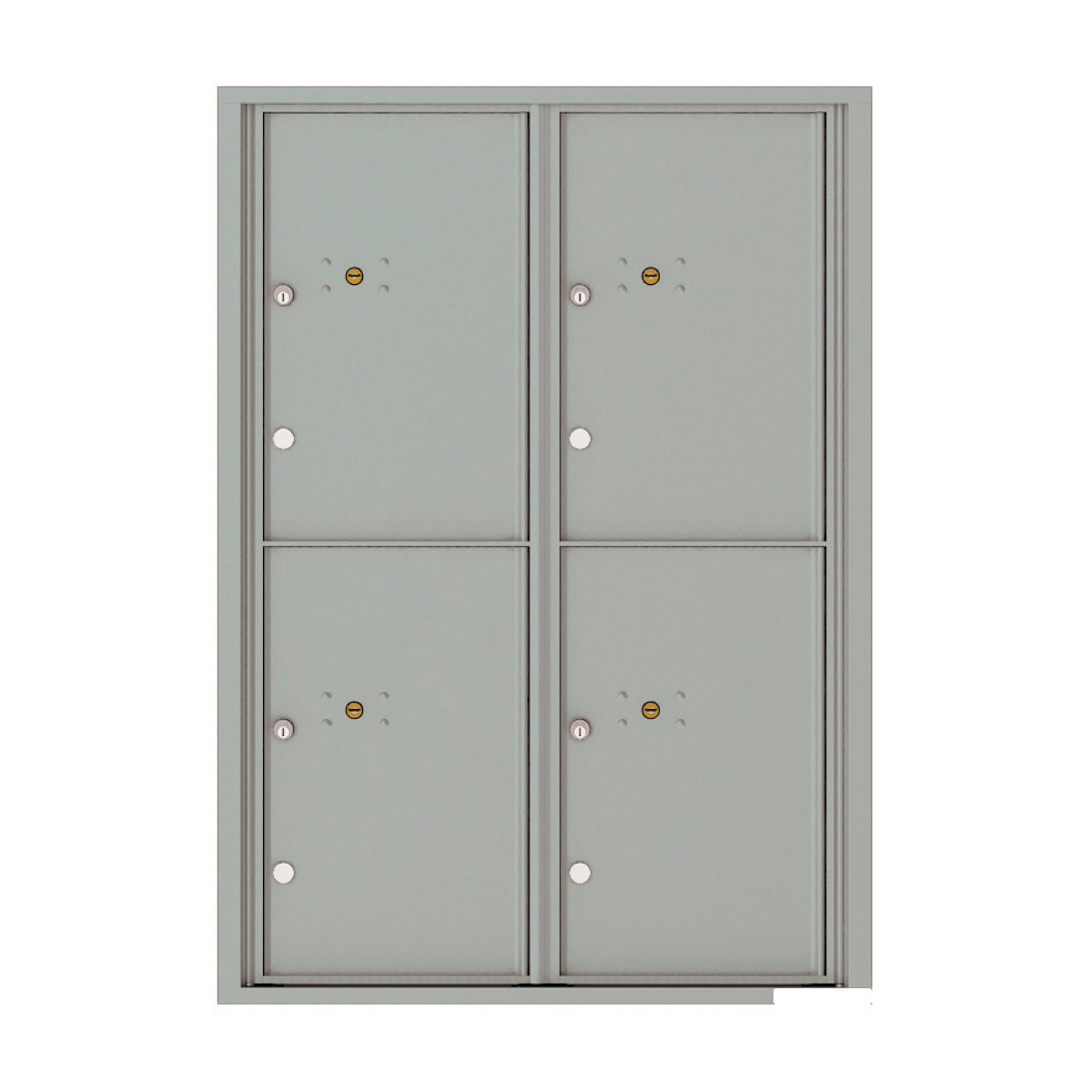 Recessed 4C Horizontal Mailbox – 4 Parcel Lockers – Front Loading – 4C12D-4P-CK25750 – Private Delivery Product Image