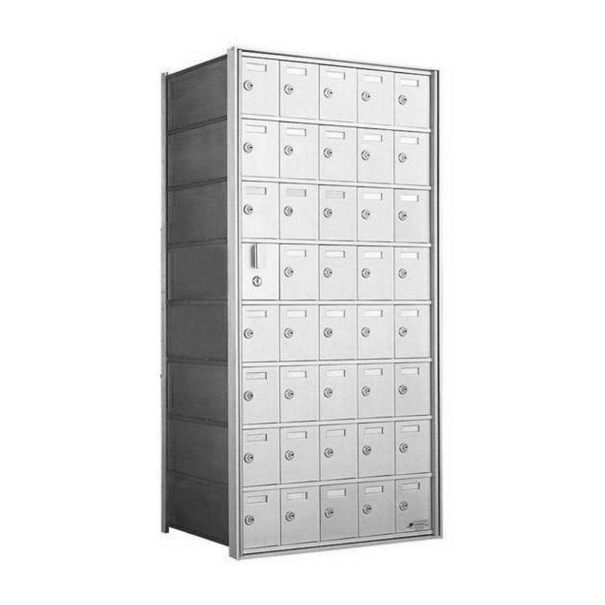 8 Doors High x 6 Doors (47 Tenants) 1600 Front-Load Private Distribution Mailbox in Anodized Aluminum Finish Product Image