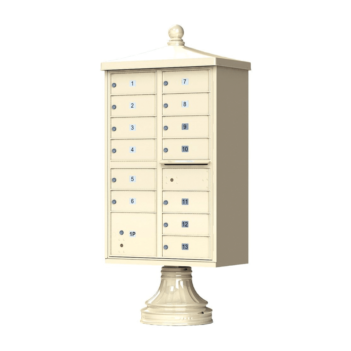 Florence CBU Cluster Mailbox – Vogue Traditional Kit, 13 Tenant Doors, 1 Parcel Locker Product Image