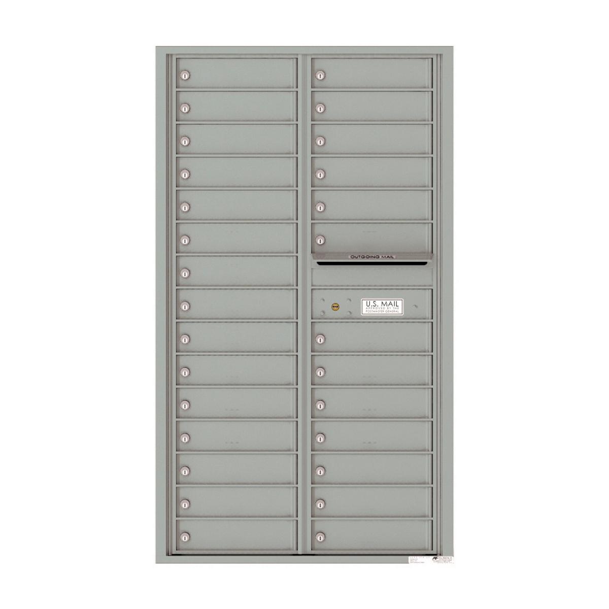 Recessed 4C Horizontal Mailbox – 28 Doors 0 Parcel Locker – Front Loading – 4C15D-28-CK25750 – Private Delivery Product Image