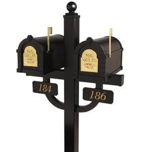 Locking Keystone Mailboxes Double Deluxe Post