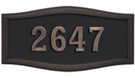Gaines Large Roundtangle Black Bronze Numbers