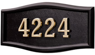 Gaines Large Roundtangle Black Brass Numbers