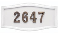 Gaines Large Roundtangle White Bronze Numbers