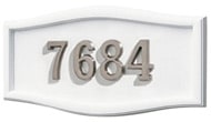 Gaines Large Roundtangle White Nickel Numbers