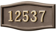 Gaines Large Roundtangle Bronze Brass Numbers