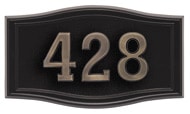 Gaines Small Roundtangle Black Bronze Numbers