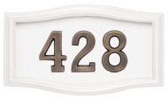 Gaines Small Roundtangle White Bronze Numbers