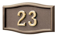 Gaines Small Roundtangle Bronze Brass Numbers
