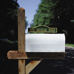 Whitehall Mailbox Arch Marker Address Plaque