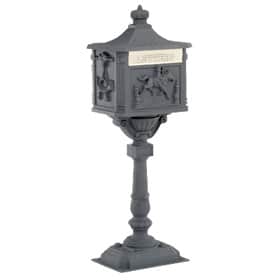 AMCO Victorian Pedestal Mailbox Black