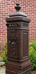 Ecco 8 Tower Mailbox Rust Brown