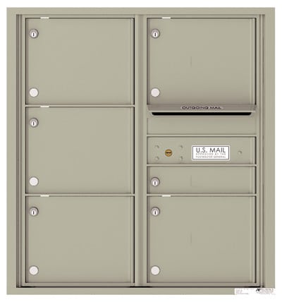 Recessed 4C Horizontal Mailbox – 6 Doors – Front Loading – 4C09D-06-CK25750 – Private Delivery Product Image