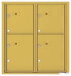 Florence 4C Mailboxes 4C09D-4P Gold Speck