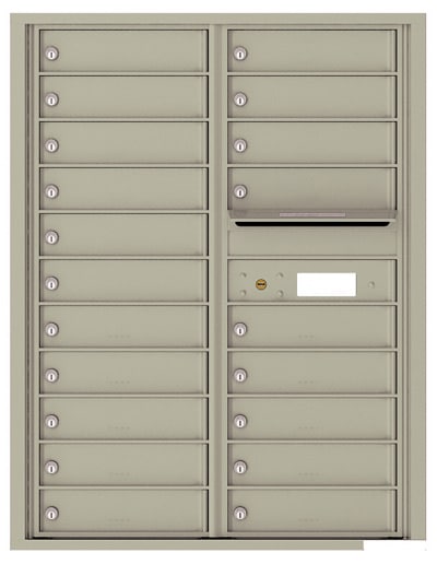 Recessed 4C Horizontal Mailbox – 20 Doors – Front Loading – 4C11D-20 – USPS Approved Product Image