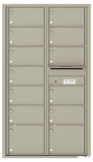 Surface Mount 4C Horizontal Mailbox – 13 Doors 0 Parcel Locker – Front Loading – 4C15D-13-4CSM15D Product Image