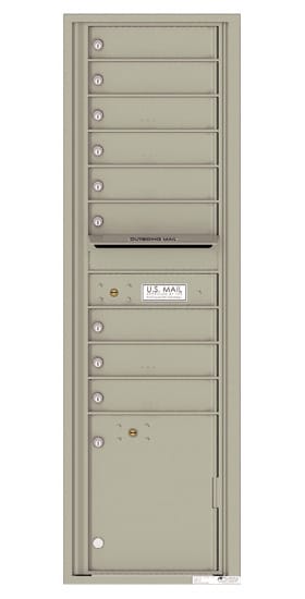 Recessed 4C Horizontal Mailbox – 9 Doors 1 Parcel Locker – Front Loading – 4C16S-09 – USPS Approved Product Image