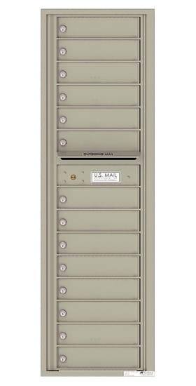 Recessed 4C Horizontal Mailbox – 14 Doors – Front Loading – 4C16S-14-CK25750 – Private Delivery Product Image