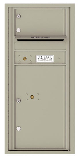 Recessed 4C Horizontal Mailbox – 1 Doors 1 Parcel Locker – Front Loading – 4CADS-01 – USPS Approved Product Image