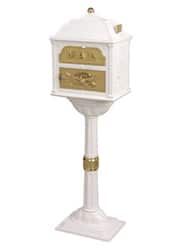 Gaines Classic Pedestal White Polished Brass