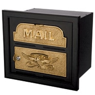 Gaines Classic Faceplate Mailbox Black Brass