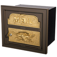 Gaines Classic Faceplate Mailbox Bronze Brass