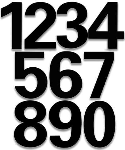 HouseArt Satin Black bFuller House Numbers