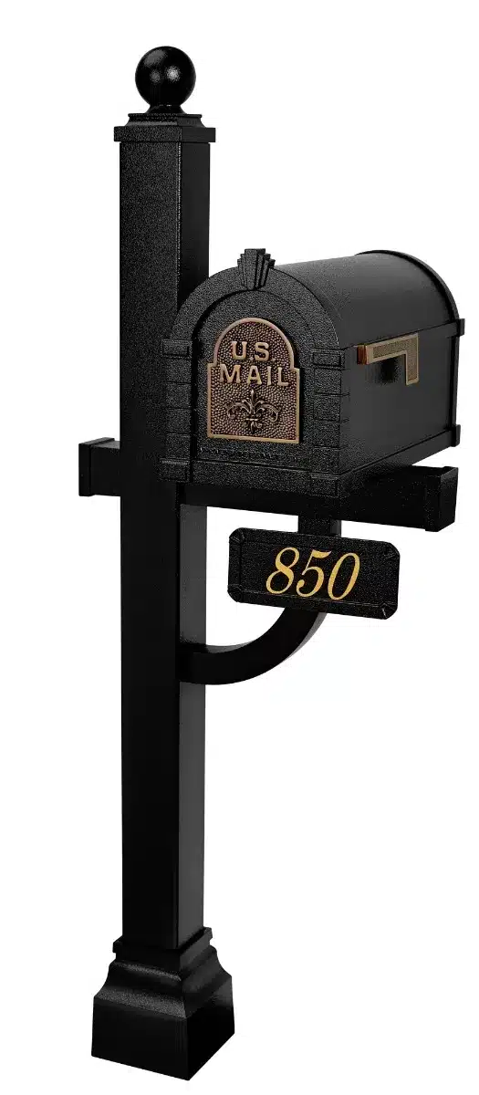 Fleur De Lis Keystone Mailbox and Deluxe Post Package Product Image