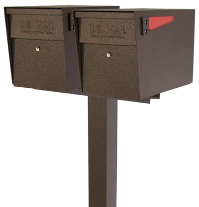 Mail Boss Locking Mailboxes Dual Post