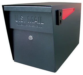Mail Boss Post Mount Mailbox Black