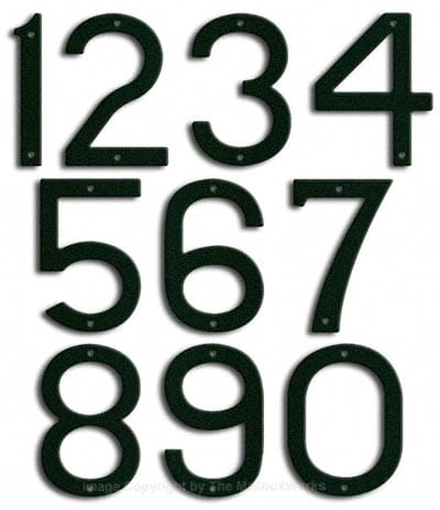 Large Forest Green House Numbers Majestic 10