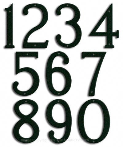 Medium Forest Green House Numbers Majestic