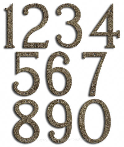 Medium Natural Stone House Numbers Majestic