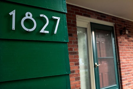 Majestic Silver Noble House Numbers Installed