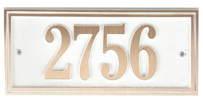 Majestic Solid Brass Small Double Border Address Plaques Product Image