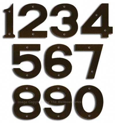 Small Bronze House Numbers by Majestic 5 Inch Product Image