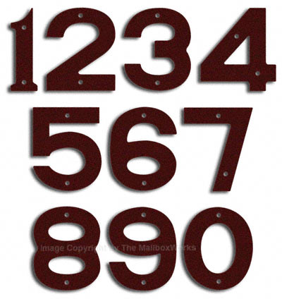 Majestic Small Burgundy House Numbers