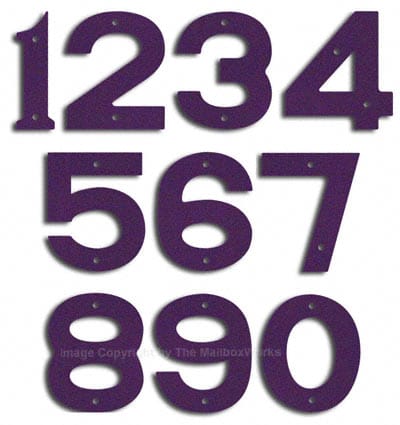Majestic Small Deep Purple House Numbers