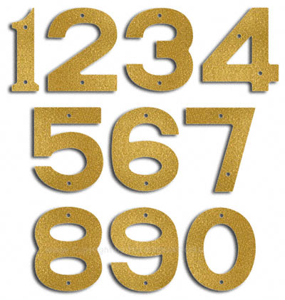 Majestic Small Gold House Numbers
