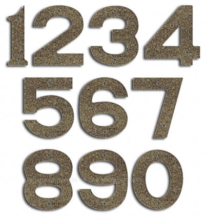 Majestic Small Natural Stone House Numbers